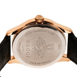 Pre Owned Gucci Green Gold Plated Stainless Steel Le Marché Des Merveilles 126.4 Women's Wristwatch 38 mm