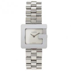 Gucci Cream Stainless Steel 3600J Women's Wristwatch 27MM