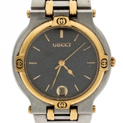 Pre Owned Gucci Grey Stainless Steel 9000M Women's Wristwatch 32MM
