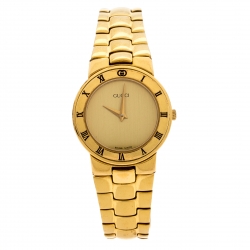 Gucci Golden Gold Plated  Women's Wristwatch 25MM Gucci | TLC