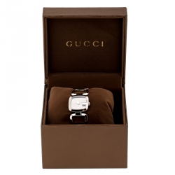 Gucci Brown Stainless Steel G 125.5 Women's Wristwatch 24 mm
