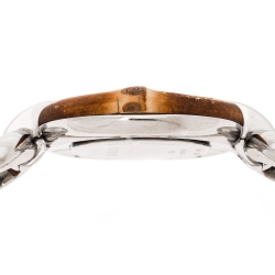 Gucci Silver Stainless Steel Bamboo 132.4 Women's Wristwatch 35 mm