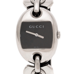 Gucci Black Stainless Steel Marina Chain 121.3 Women's Wristwatch 32MM
