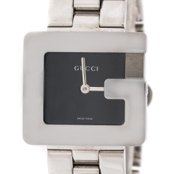 Pre Owned Gucci Black Stainless Steel 3600J Women's Wristwatch 26 mm