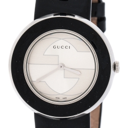 Pre Owned Gucci Silver Stainless Steel U-Play 129.4 Women's Wristwatch 35MM