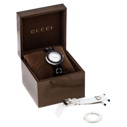 Pre Owned Gucci Silver Stainless Steel U-Play 129.4 Women's Wristwatch 35MM