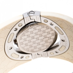 Gucci Black Stainless Steel Guccissima Monogram Twirl YA112520 Women's Wristwatch 23 mm