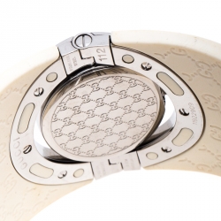 Gucci Black Stainless Steel Guccissima Monogram Twirl YA112520 Women's Wristwatch 23 mm