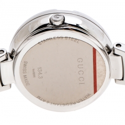 Gucci Metallic Beige Stainless Steel Guccissima 134.3 Women's Wristwatch 36 mm