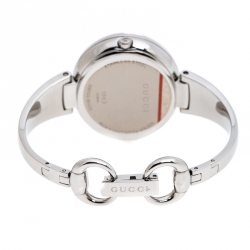 Gucci Metallic Beige Stainless Steel Guccissima 134.3 Women's Wristwatch 36 mm