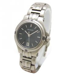 Gucci Black Stainless Steel 9040L Round Women's Wristwatch 26MM