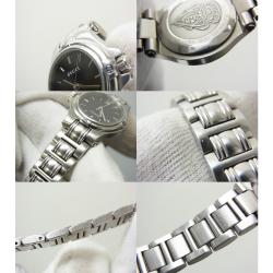 Gucci Black Stainless Steel 9040L Round Women's Wristwatch 26MM