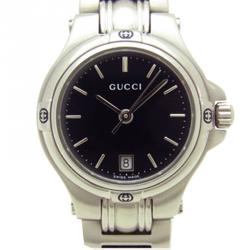 Gucci Black Stainless Steel 9040L Round Women's Wristwatch 26MM
