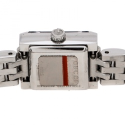 Gucci Black Stainless Steel G-Frame Diamonds 128.5 Women's Wristwatch 14 mm