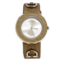Gucci Silver Stainless Steel U-Play 129.4 Women's Wristwatch 35 mm