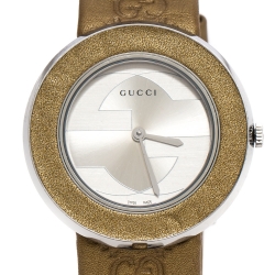Gucci Silver Stainless Steel U-Play 129.4 Women's Wristwatch 35 mm