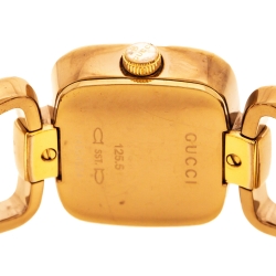 Gucci Mother of Pearl Gold Plated Stainless Steel G Series 125.5 Women's Wristwatch 24 mm
