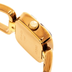 Gucci Mother of Pearl Gold Plated Stainless Steel G Series 125.5 Women's Wristwatch 24 mm