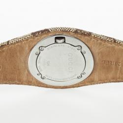 Pre Owned Gucci G Bandeau Fabric Strap Womens Wristwatch 35 MM