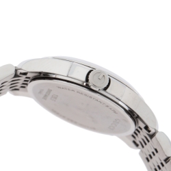 Gucci Silver White Stainless Steel G-Timeless 126.5 Women's Wristwatch 27 mm
