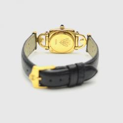 Gucci SS Leather Womens Wristwatch 21 MM