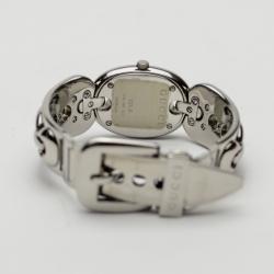Pre Owned Gucci 121.5 MOP Stainless Steel Ladies Wristwatch 32 MM