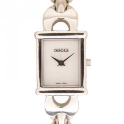 Gucci White Stainless Steel 1800L Women's Wristwatch 18MM