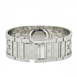 Pre Owned Gucci White Stainless Steel Twirl YA112510 Women's Wristwatch 23 mm