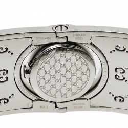 Pre Owned Gucci White Stainless Steel Twirl YA112510 Women's Wristwatch 23 mm