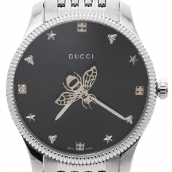 Gucci Black Stainless Steel G-Timeless YA1264154 Women's Wristwatch 36 mm 