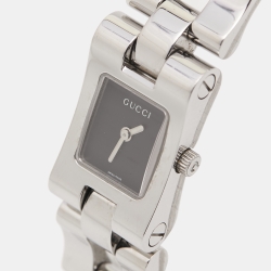 Pre Owned Gucci Black Stainless Steel 2305L Women's Wristwatch 17 mm