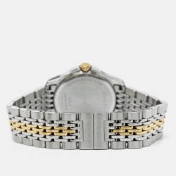 Pre Owned Gucci Mother of Pearl Diamond Two Tone Stainless Steel G-Timeless YA126513  Women's Wristwatch 27 mm