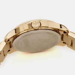 Gucci Silver Gold Plated Stainless Steel G-Timeless YA126576 Women's Wristwatch 27 mm