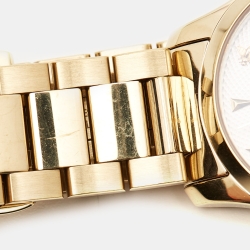 Gucci Silver Gold Plated Stainless Steel G-Timeless YA126576 Women's Wristwatch 27 mm