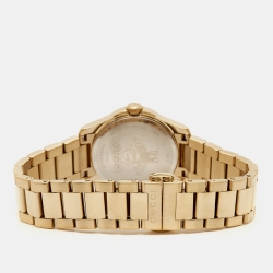 Gucci Silver Gold Plated Stainless Steel G-Timeless YA126576 Women's Wristwatch 27 mm