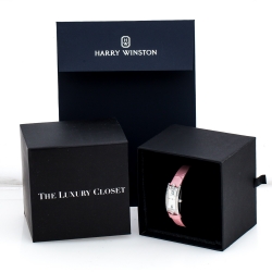Harry Winston Mother of Pearl 18k White Gold Diamond 332LQW Women's Wristwatch 15 mm