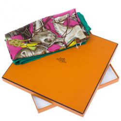 Pre Owned Hermes La Ronde Des Jockeys Square Scarf