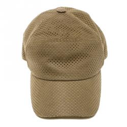 Pre Owned Hermes Brown Perforated Suede Cap Size 58