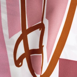 Pre Owned Hermes Pink Sea Surf and Sun Silk Twill Square Scarf