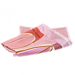 Pre Owned Hermes Pink Sea Surf and Sun Silk Twill Square Scarf