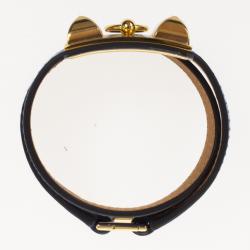 مملوكة مسبقًا Hermes Electric Blue Swift Rivale Double Tour Small Bracelet  