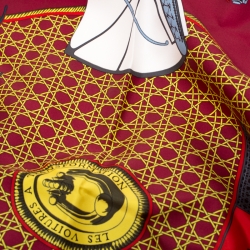 Pre Owned Hermes Multicolor Les Voitures A Transformation Printed Silk Square Scarf