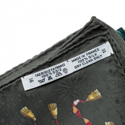 Pre Owned Hermes Grey Silk Jacquard Les Fetes Du Roi Soleil Square Scarf 