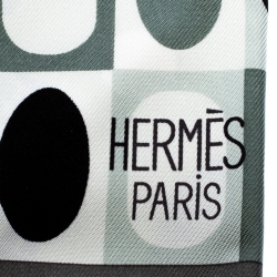 Pre Owned Hermes Green Les Ailes de la Soie Printed Silk Twill Square Scarf