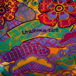 Pre Owned Hermes Multicolor Urashima Taro Printed Silk Jersey Scarf