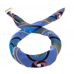 Pre Owned Hermès Multicolor Striped Silk Twill Sequences Scarf