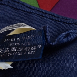 مملوكة مسبقًا وشاح هيرمس مربع حرير بيرسبيكتيف أزرق كحلي 