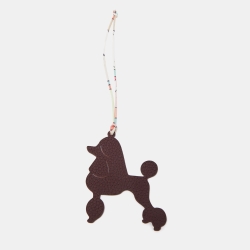 مملوكة مسبقًا Hermes Terre/Blue Izmir Leather Royal Poodle Bag Charm
