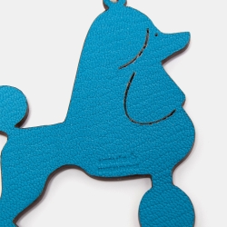 مملوكة مسبقًا Hermes Terre/Blue Izmir Leather Royal Poodle Bag Charm