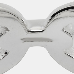 Pre Owned Hermès Chain D'Ancre Enchainee Sterling Silver Ring Size 52